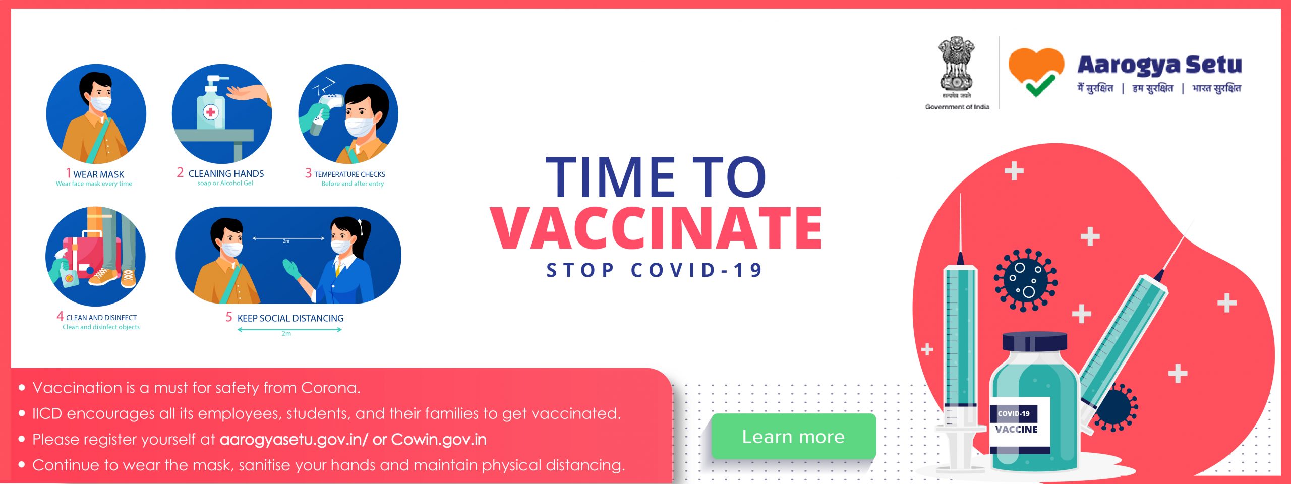 Vaccination Banner for website (Destop version)